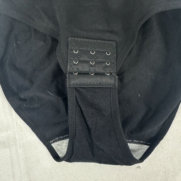 Black One-Piece Bodysuit With Adjustable Straps & Snap Closure Size S - Picture 5 of 6